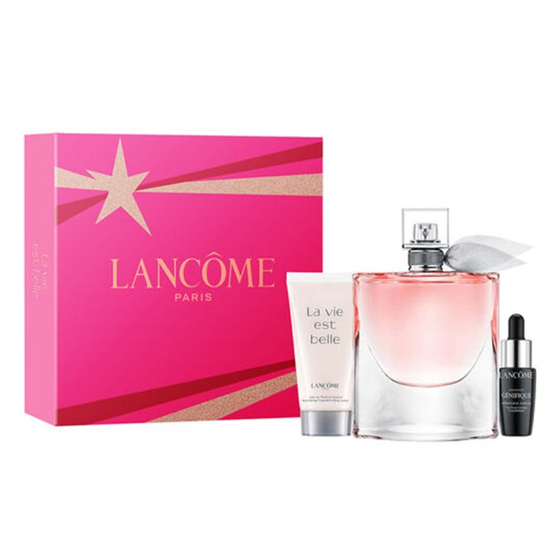Kit-Lancome-La-Vie-Est-Belle-Eau-de-Parfum-75-ml---Body-Lotion-50ml---Genifique-7-ml