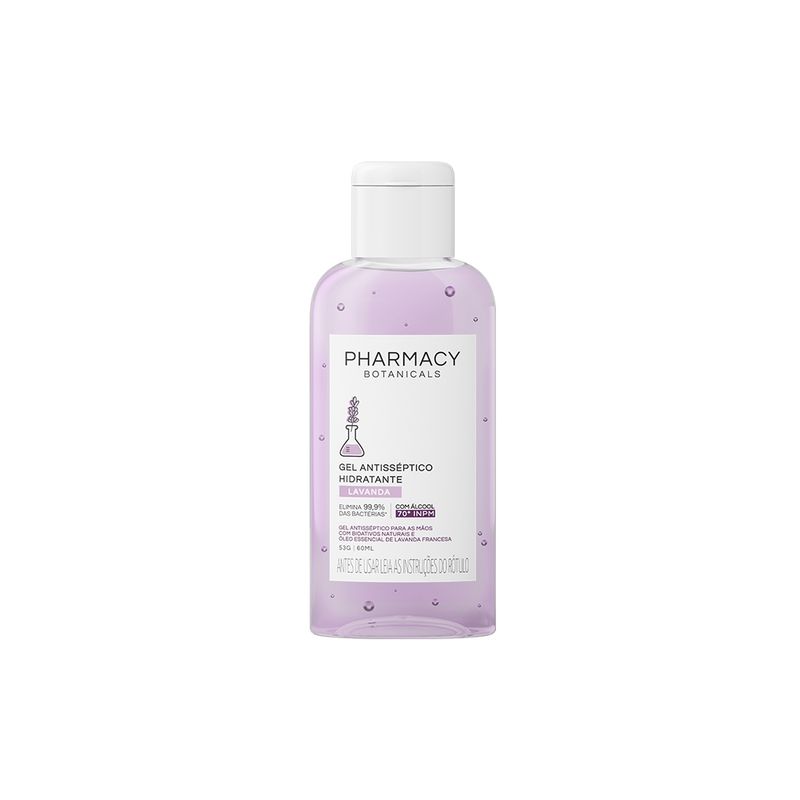 Kit-Pharmacy-Botanicals-Gel-Antisseptico-Hidratante--Lavanda-60-ml---Rosas-60-ml---Sem-Perfume-60-ml-
