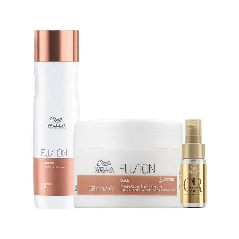 Kit-Wella-Professionals-Fusion---Shampoo-250-ml---Mascara-150-ml---Oleo-30-ml