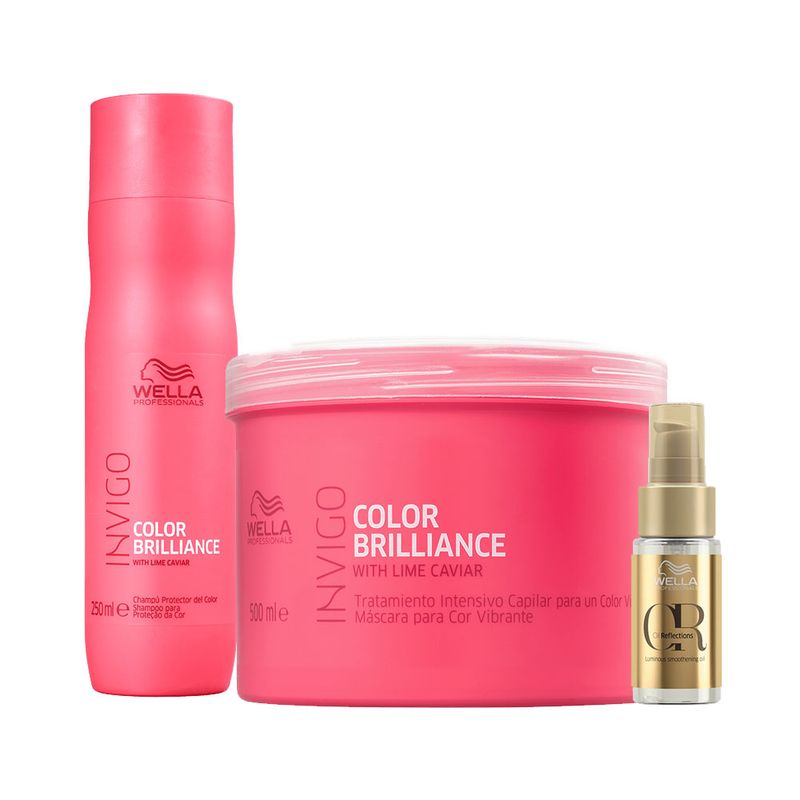 Kit-Wella-Professionals-Invigo-Color-Brilliance---Shampoo-250-ml---Mascara-500-ml---Oleo-Capilar-30-ml