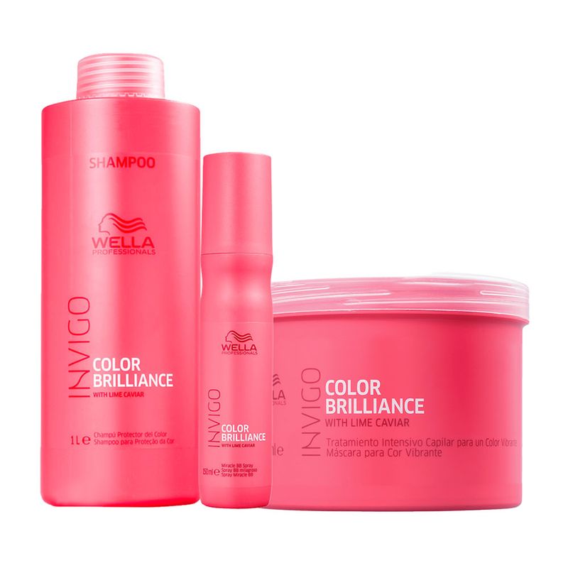 Kit-Wella-Professionals-Invigo-Color-Brilliance---Shampoo-1000-ml---Mascara-500-ml---Leave-in-150-ml