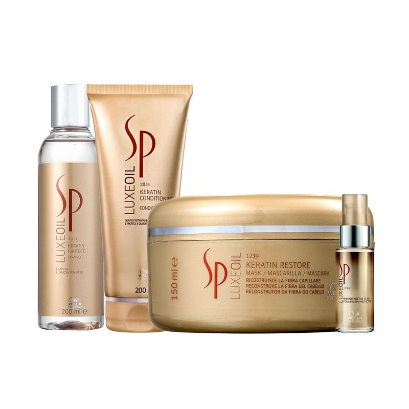 Kit-SP-System-Professional-Luxe-Oil-Keratin---Shampoo-200-ml---Condicionador-200-ml---Mascara-150-ml---Oleo-30-ml
