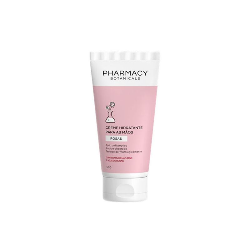 Kit-Pharmacy-Botanicals---Creme-para-as-Maos-Rosas-50-g---Locao-Corporal-Rosas-200-ml