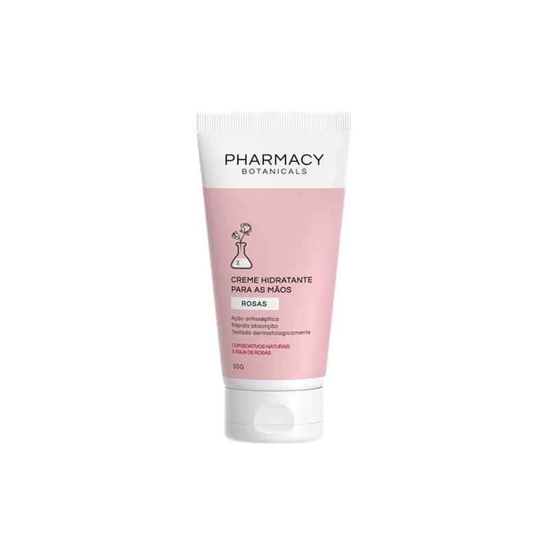 Kit-Pharmacy-Botanicals---Sabonete-Liquido-Rosas-300-ml---Creme-para-as-Maos-Rosas-50-g---Toalhas-Umedecidas-Antissepticas---30-Unidades