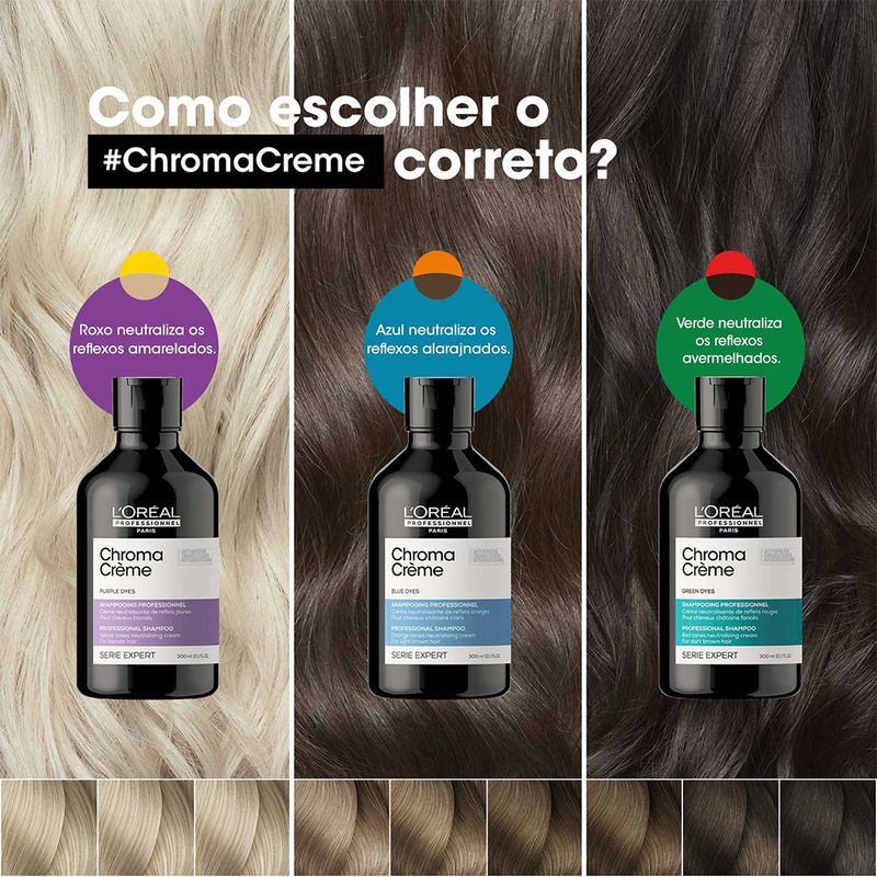 Shampoo-L-Oreal-Professionnel-Serie-Expert-Chroma-Creme-Green-Dyes-300-ml