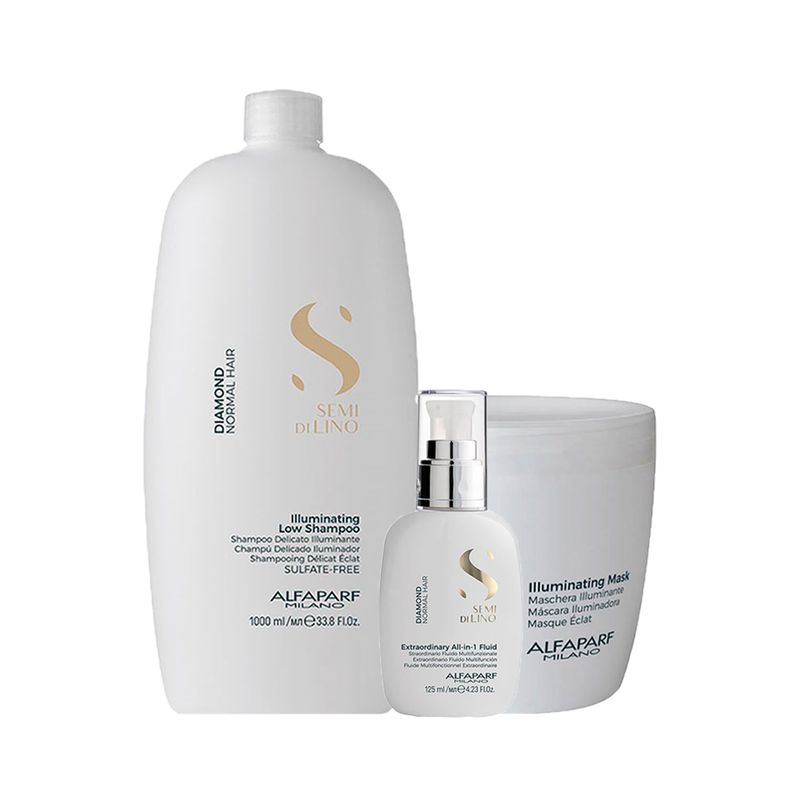 Kit-Alfaparf-Semi-Di-Lino-Diamond---Shampoo-1000-ml---Mascara-500-ml---Finalizador-125-ml