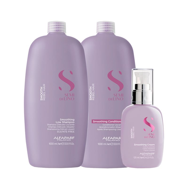 Kit-Alfaparf-Semi-Di-Lino-Smooth---Shampoo-1000-ml---Condicionador-1000-ml---Creme-125-ml