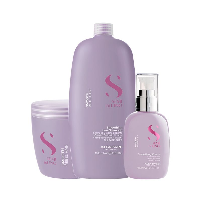 Kit-Alfaparf-Semi-Di-Lino-Smooth---Shampoo-1000-ml---Mascara-500-ml---Creme-125-ml