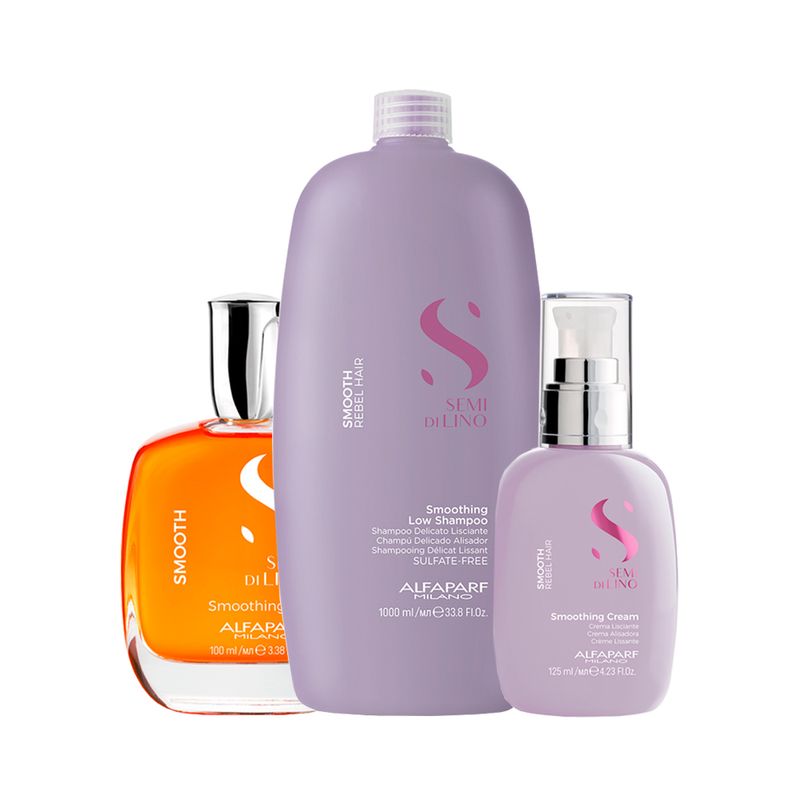 Kit-Alfaparf-Semi-Di-Lino-Smooth---Shampoo-1000-ml---Creme-125-ml---Oleo-100-ml