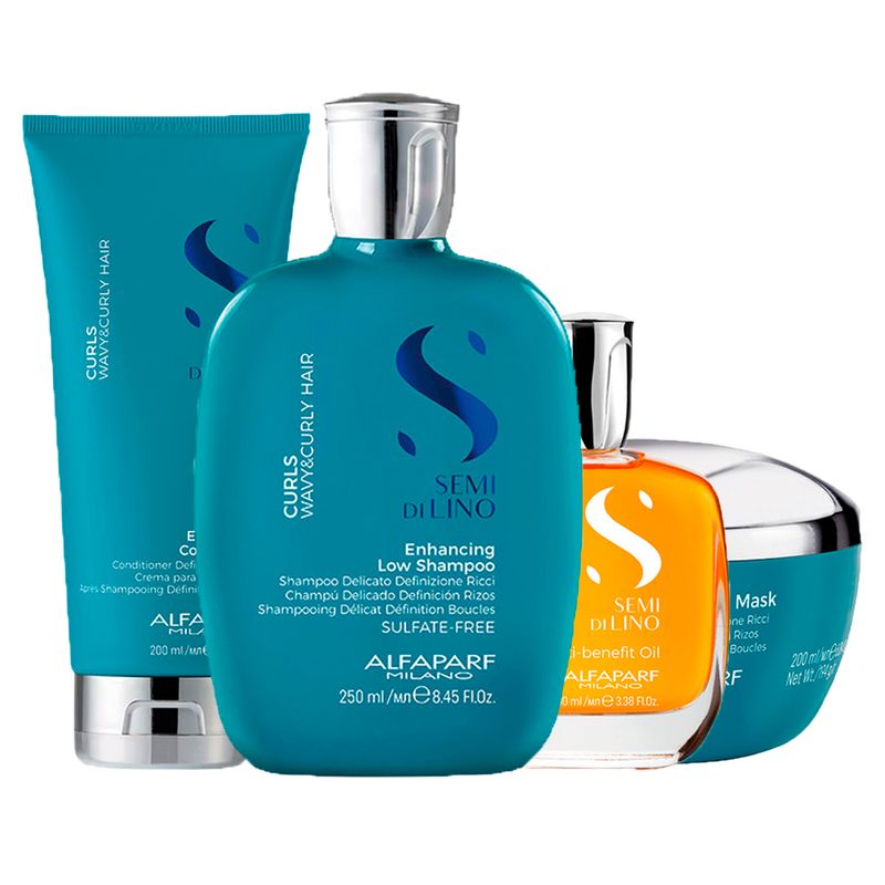 Kit-Alfaparf-Semi-Di-Lino-Curls---Shampoo-250-ml---Condicionador-200-ml---Mascara-200-ml---Oleo-100-ml-