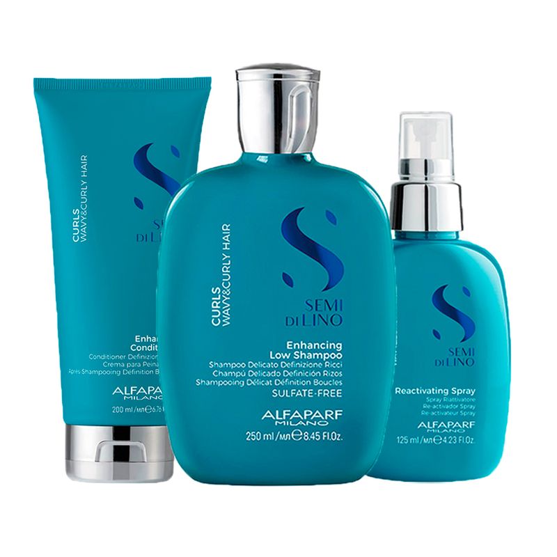 Kit-Alfaparf-Semi-Di-Lino-Curls---Shampoo-250-ml---Condicionador-200-ml---Spray-125-ml