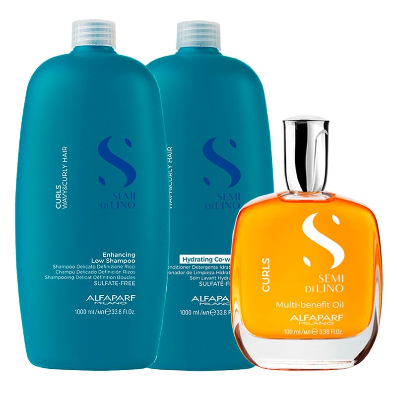 Kit-Alfaparf-Semi-Di-Lino-Curls---Shampoo-1000-ml---Condicionador-Co-Wash-1000-ml---Oleo-100-ml