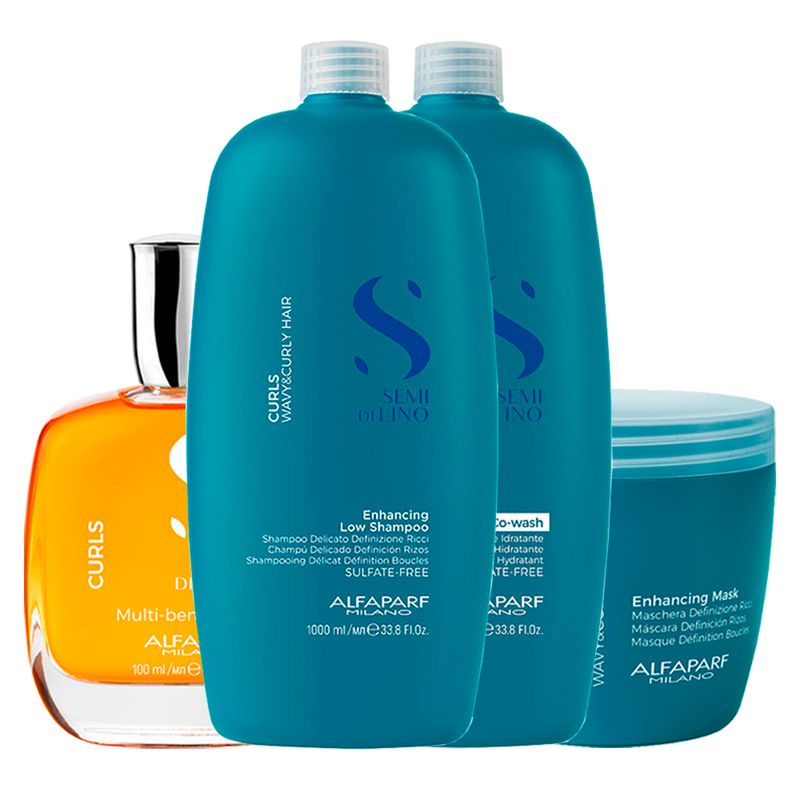 Kit-Alfaparf-Semi-Di-Lino-Curls---Shampoo-1000-ml---Condicionador-Co-Wash-1000-ml---Mascara-500-ml---Oleo-100-ml-