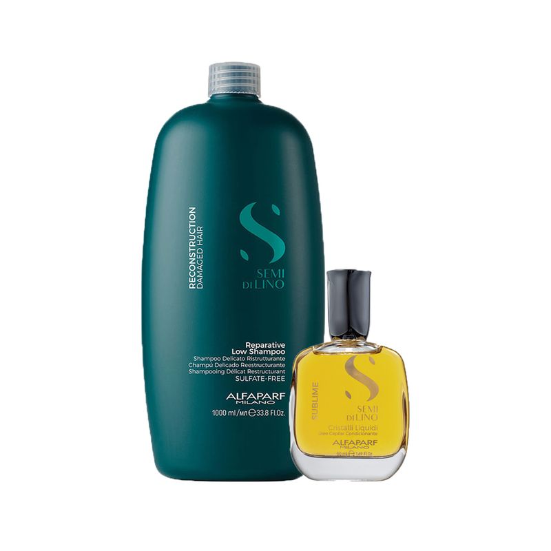Kit-Alfaparf-Semi-Di-Lino-Reconstruction---Shampoo-1000-ml---Oleo-50-ml
