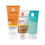 Kit-La-Roche-Posay---Protetor-Solar-Facial-FPS-60-Morena-Mais-40-g---Gel-Facial-de-Limpeza-60-g---Protetor-Solar-Corporal-FPS-50-200-ml