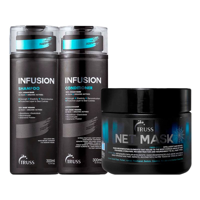 Kit-Truss-Net-Mask-550g---Infusion-Sh-300ml---Infusion-Cond-300ml
