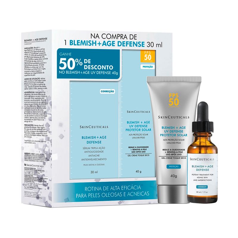 Kit-Skinceuticals-Blemish---Age-Defense-Serum-30ml---Protetor-FPS50-40g