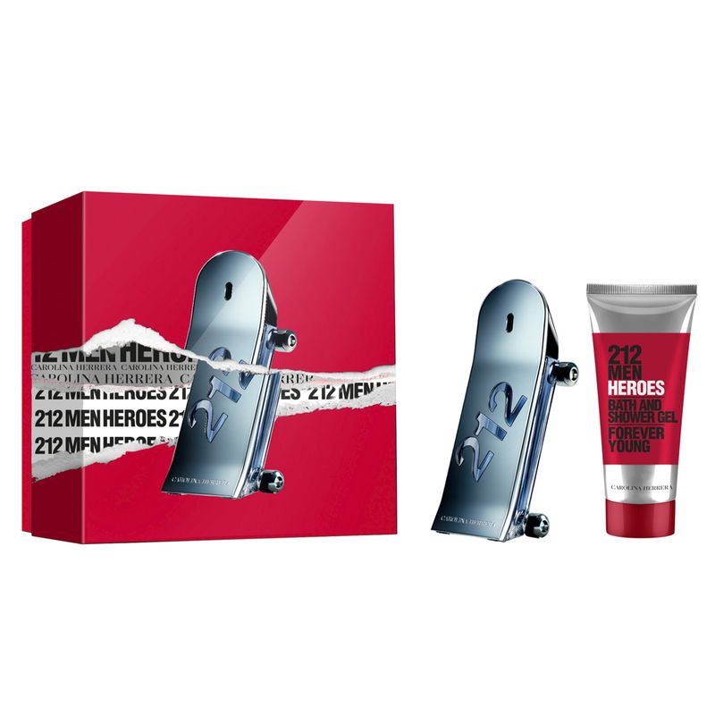 KIT-CAROLINA-HERRERA-212-HEROES-MEN-EDT-PERF-MASC-90ML---GEL-DE-BANHO-100ML--