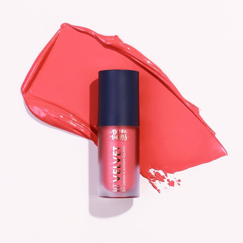 Primer-e-Sombra-Liquida-2x1-Bruna-Tavares-BT-Velvet-Coral-6-ml-Textura