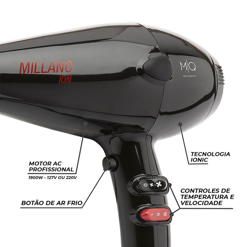 Secador-de-Cabelo-MQ-Professional-Millano-1900W-com-3-Velocidades-Preto-220V-Informacao