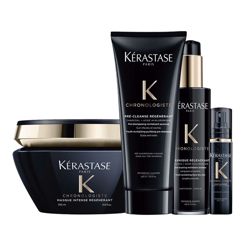 Kit-Kerastase-Chronologiste-Pre-Shampoo-200-ml-Mascara-de-Hidratacao-200-ml-Leave-in-150-ml-Serum-Leave-in-40-ml-Produtos