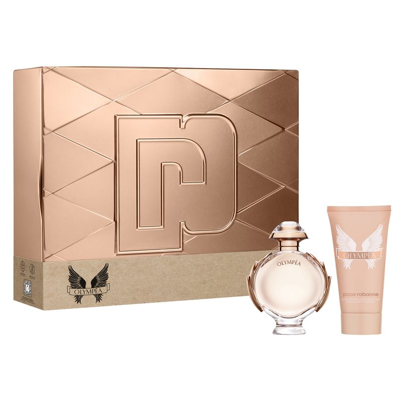 Kit-Perfume-Paco-Rabanne-Olympea-Feminino-Eau-de-Parfum-50-ml---Locao-Corporal-75-ml-Vitrine