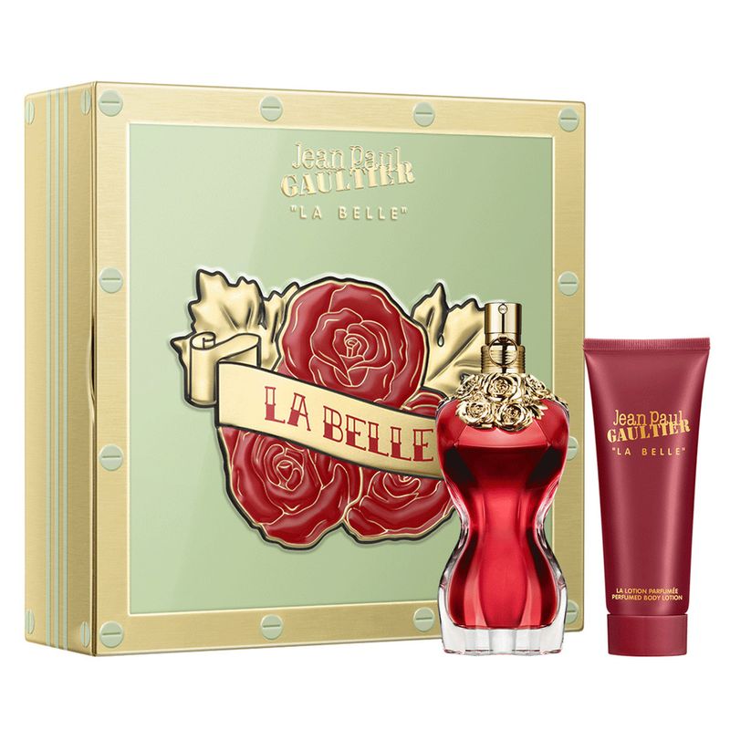 Kit-Perfume-Jean-Paul-Gaultier-La-Belle-Eau-de-Parfum-Feminino-100-ml---Locao-Corporal-75-ml-Vitrine