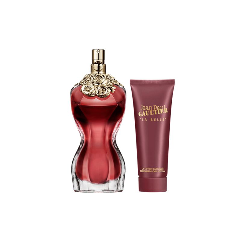 Kit-Perfume-Jean-Paul-Gaultier-La-Belle-Eau-de-Parfum-Feminino-100-ml---Locao-Corporal-75-ml-Perfume-e-Locao-Corporal