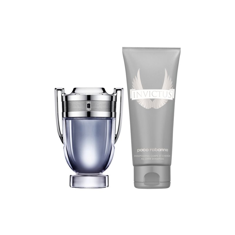 Kit-Perfume-Paco-Rabanne-Invictus-Masculino-Eau-de-Toilette-50-ml---Gel-de-Banho-100-ml-Perfume-e-Gel