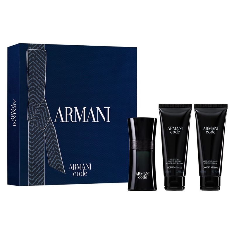 Kit-Perfume-Giorgio-Armani-Code-Homme-Masculino-Eau-de-Toilette-75-ml-Gel-de-Banho-75-ml-Pos-Barba-75-ml-Vitrine
