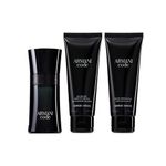 Kit-Perfume-Giorgio-Armani-Code-Homme-Masculino-Eau-de-Toilette-75-ml-Gel-de-Banho-75-ml-Pos-Barba-75-ml-Produtos