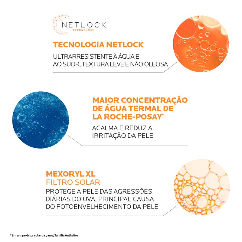 Protetor-Solar-Facial-La-Roche-Posay-Anthelios-Anti-idade-FPS-60-com-Cor-50-ml-Ativos-Principais