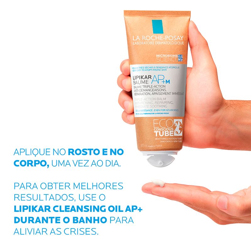 Creme-Hidratante-Corporal-La-Roche-Posay-Lipikar-Baume-AP-M-Eco-Tube-200-ml-Produto