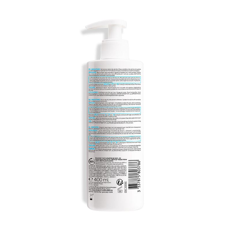 Creme-Hidratante-Corporal-La-Roche-Posay-Lipikar-Baume-Light-AP-M-400-ml-Verso