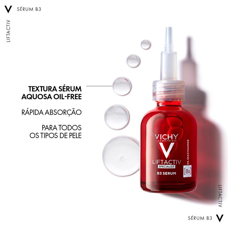 Serum-Facial-Antirrugas-e-Uniformizador-de-Tom-com-Vitamina-B3-Vichy-Liftactiv-30-ml-Textura