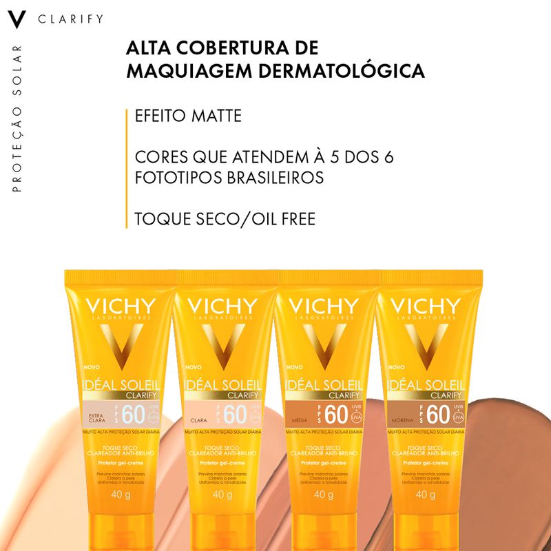 Protetor-Solar-Facial-Semi-Matte-FPS-60-Vichy-Ideal-Soleil-Extra-Claro-40-g-Cobertura