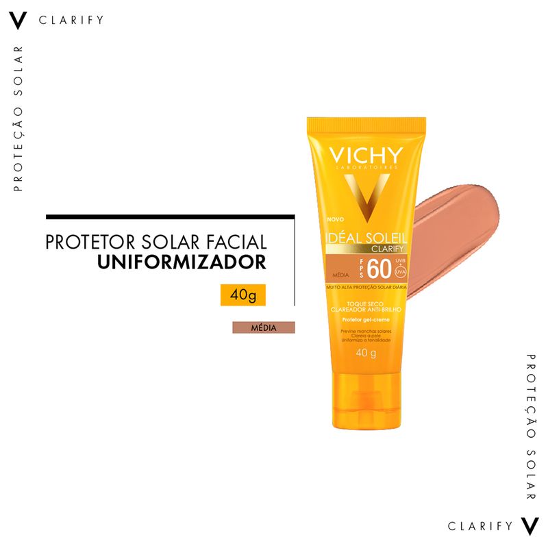 Protetor-Solar-Facial-Semi-Matte-FPS-60-Vichy-Ideal-Soleil-Media-40-g-Produto