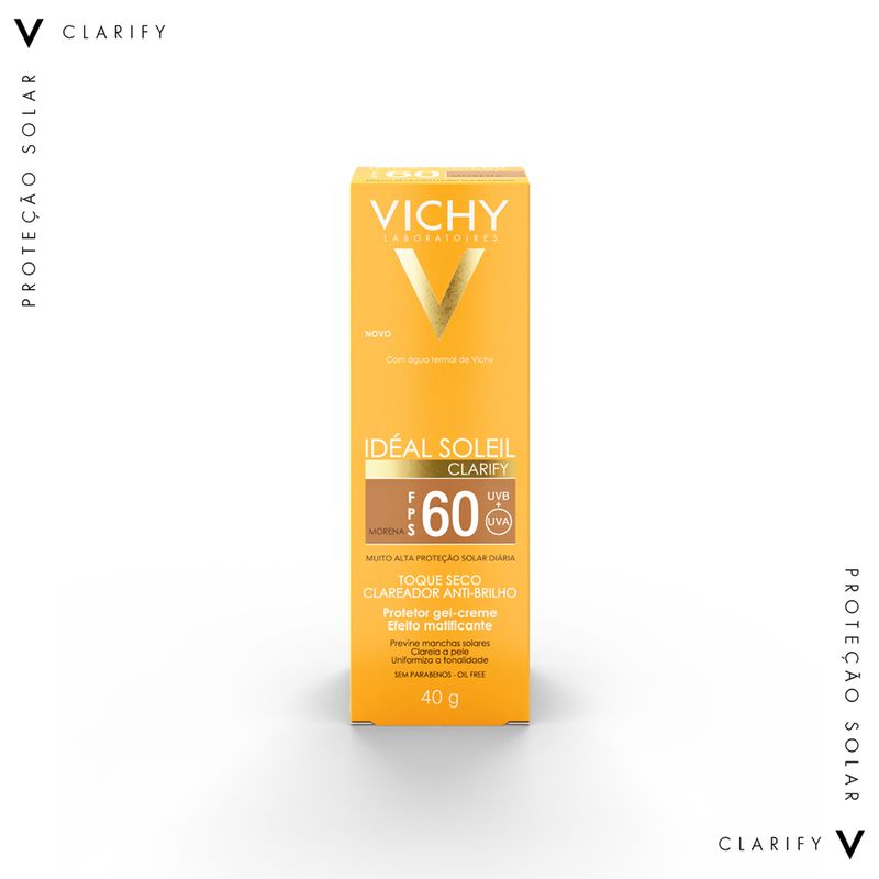 Protetor-Solar-Facial-Semi-Matte-FPS-60-Vichy-Ideal-Soleil-Morena-40-g-Caixa