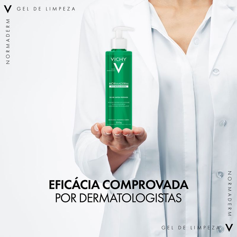 Gel-Facial-de-Limpeza-Profunda-Vichy-Normaderm-300-g-Testado
