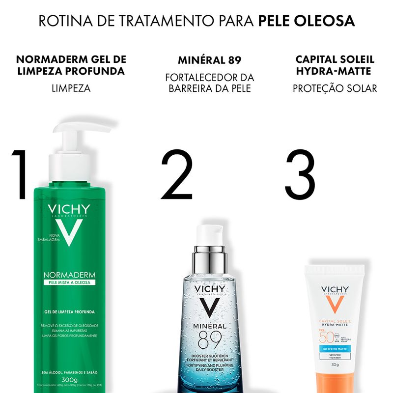 Gel-Facial-de-Limpeza-Profunda-Vichy-Normaderm-300-g-Rotina-