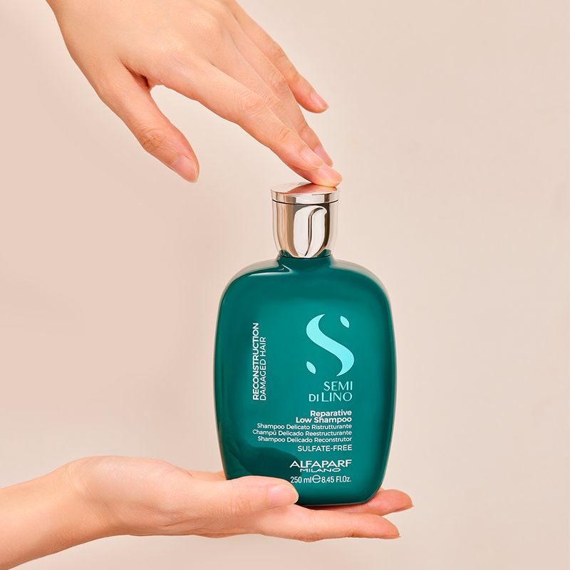 Shampoo-Alfaparf-Milano-Semi-Di-Lino-Reconstruction-Reparative-250-ml-Produto