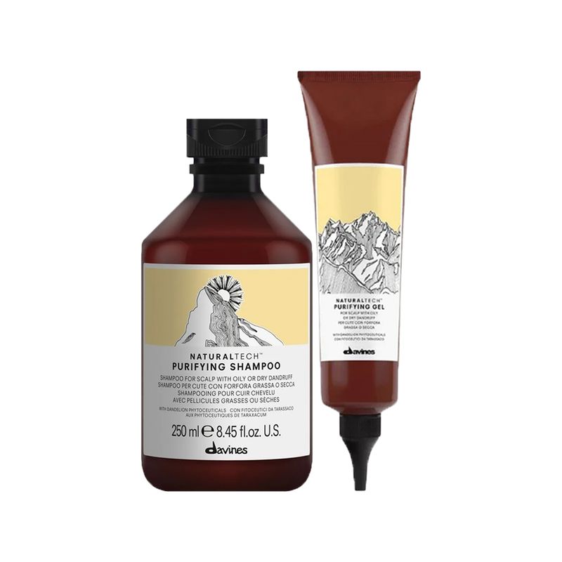 Kit-Davines-Natural-Tech-Purifying-Shampoo-250-ml-Gel-150-ml-Vitrine