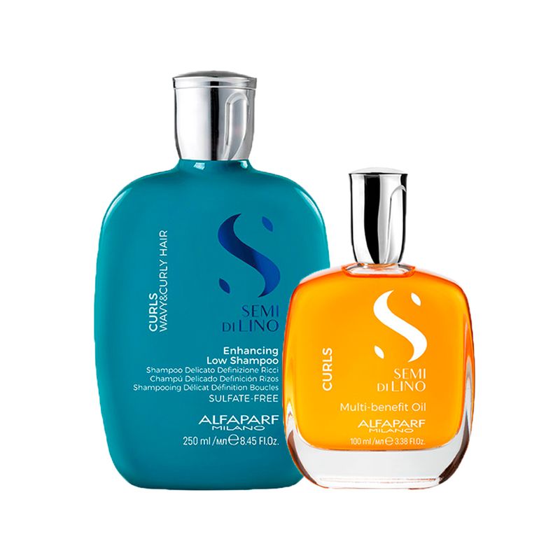 KitAlfaparfSemiDiLinoCurlsShampoo250mlOleo100ml