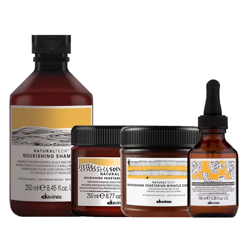 Kit-Davines-Natural-Tech-Nourishing-Shampoo-250-ml-Condicionador-250-ml-Mascara-Miracle-250-ml-Booster-de-Nutricao-100-ml-Vitrine