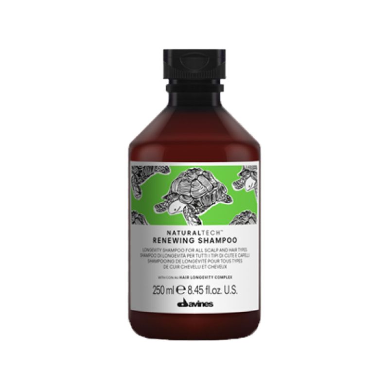 Kit-Davines-Natural-Tech-Renewing-Shampoo-250-ml-Condicionador-250-ml-Frasco-Shampoo