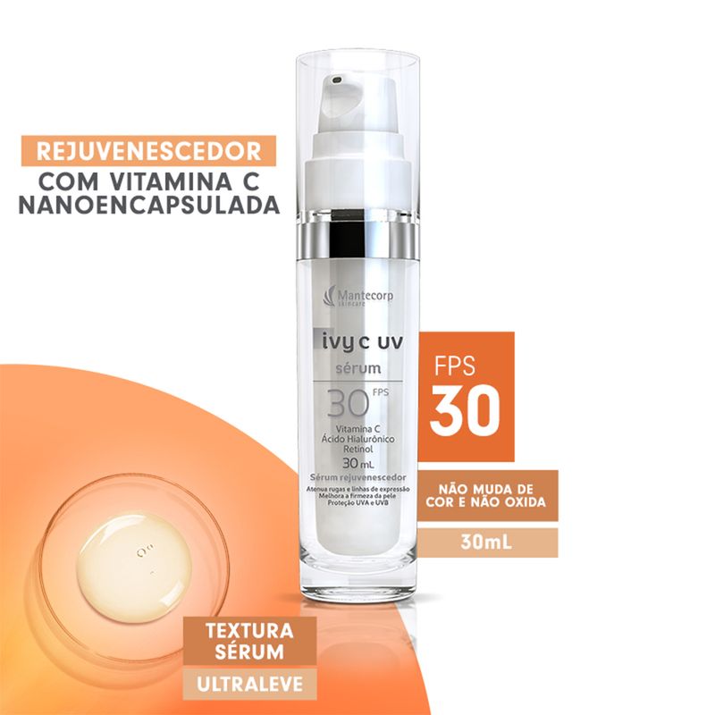 Serum-Facial-Rejuvenescedor-Vitamina-C-Mantecorp-Ivy-C-UV-FPS-30-30-ml-Textura