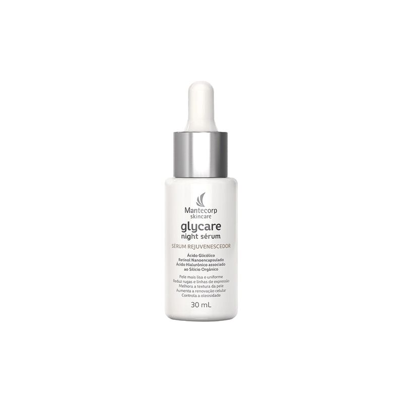 Serum-Facial-Rejuvenescedor-Acido-Glicolico-Noturno-Mantecorp-Glycare-30-ml-Vitrine