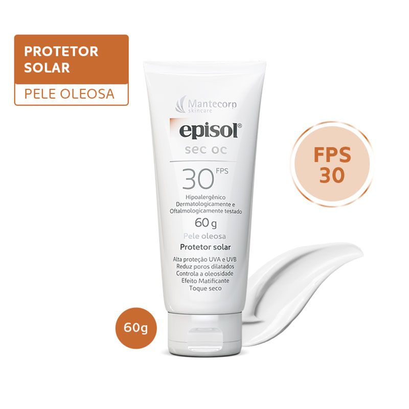 Protetor-Solar-Facial-Natural-Mantecorp-Episol-Sec-Oc-FPS-30-60-g-Textura