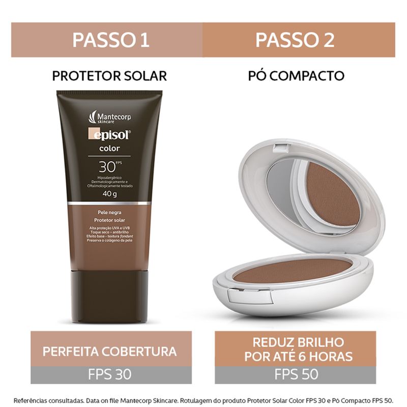 Protetor-Solar-em-Po-Facial-Mantecorp-Episol-Color-FPS-50-Negra-10-g-Passo-a-Passo