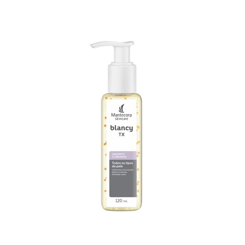 Sabonete-Liquido-Facial-Clareador-de-Manchas-Mantecorp-Blancy-Tx-120-ml-Vitrine
